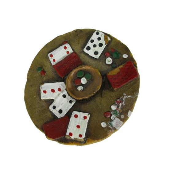 Vintage Monks Playing Poker - 5 Figures Wax or Resin UNIQUE! - Picture 7 of 9